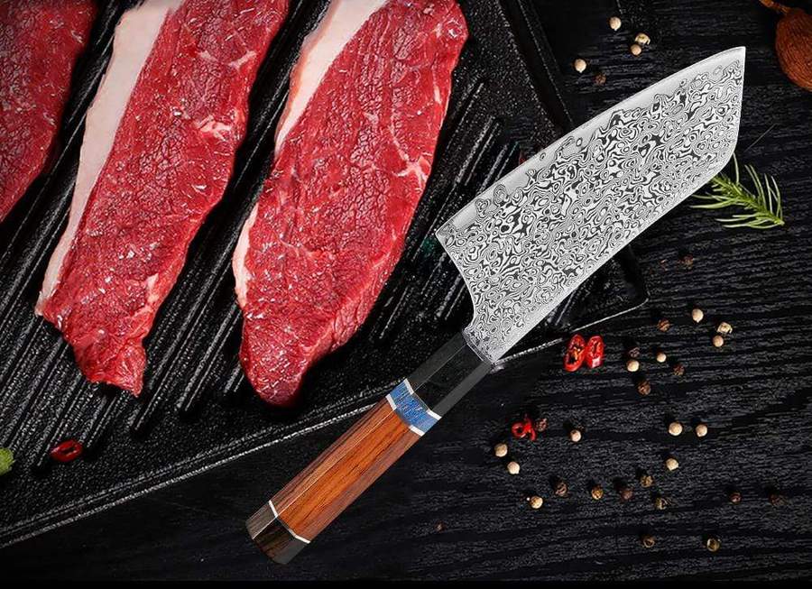 Lotus Bleu - Couteau Santoku