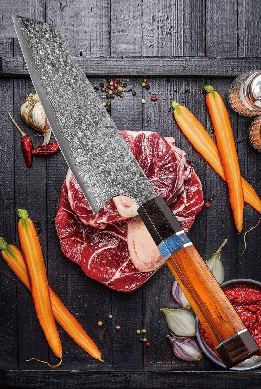Lotus Bleu - Couteau Santoku