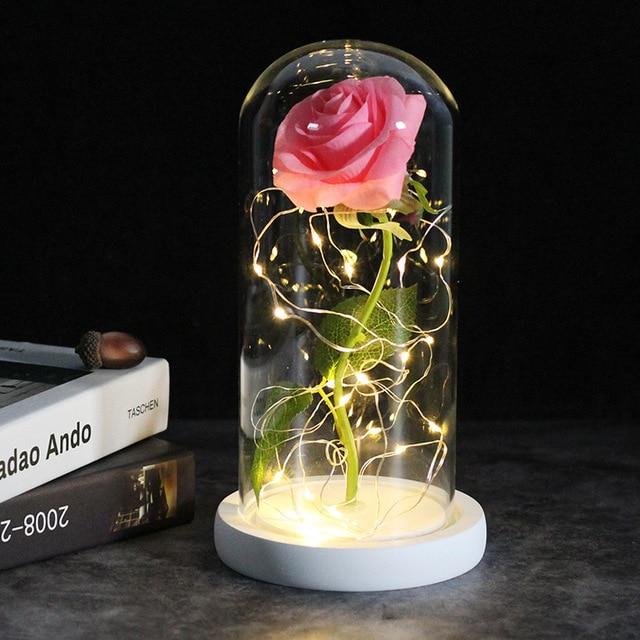 Rose éternelle sous cloche