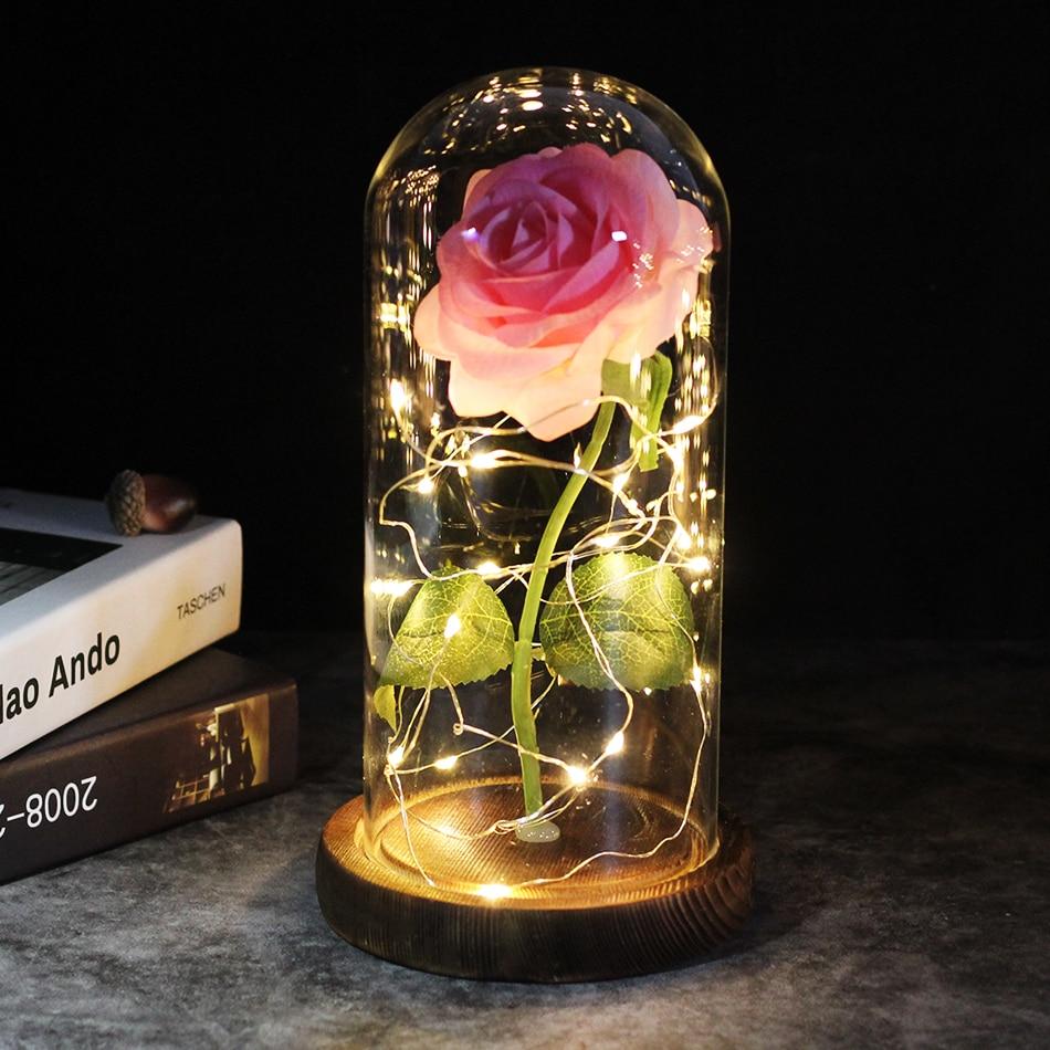 Rose éternelle sous cloche