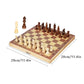 Jeu d'échecs en bois avec grand plateau magnétique pliant 34 pièces
