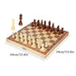 Jeu d'échecs en bois avec grand plateau magnétique pliant 34 pièces