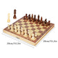 Jeu d'échecs en bois avec grand plateau magnétique pliant 34 pièces