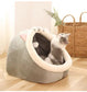Panier pour chat très doux et chaud avec jeu de balle - Coussin amovible