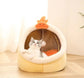Panier pour chat très doux et chaud avec jeu de balle - Coussin amovible