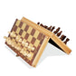 Jeu d'échecs en bois avec grand plateau magnétique pliant 34 pièces