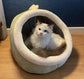 Panier pour chat très doux et chaud avec jeu de balle - Coussin amovible